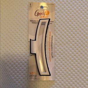 Goody Sport Hair Clip - White with Black Edge Claw Clip